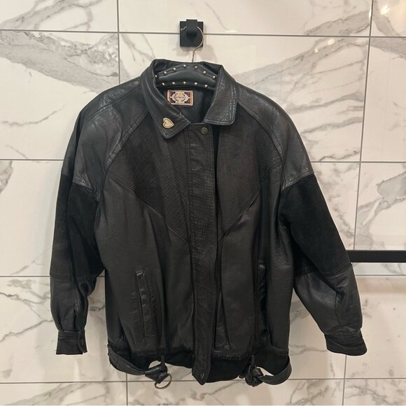 Paris Sport Club Jackets & Blazers - Paris Sport Club Vintage Leather Jacket Black size L